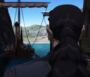 hostile viking longships